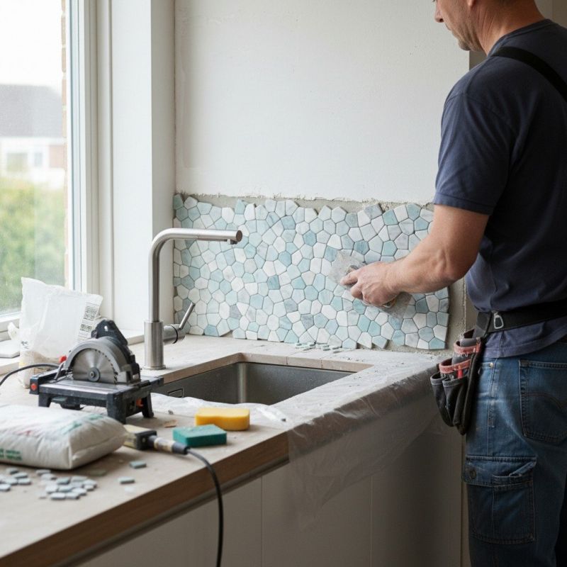Mosaic Backsplash Installation